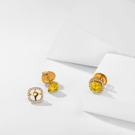 Серьги из золота с сапфиром