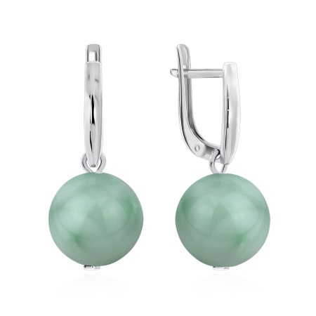 2340900385 Серьги (Ag 925) 2340900385 от KRASNOE, металл Серебро, вставка Ангелит