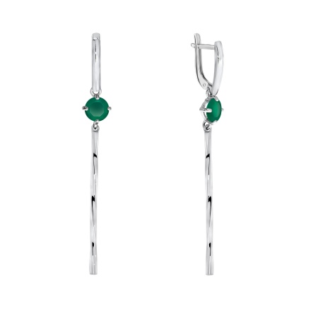 Серьги из серебра с агатами
