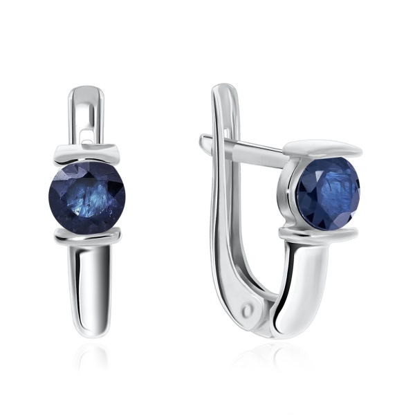 Серьги из серебра с корундом 2340160195-80 от KRASNOE, металл Серебро, вставка Корунд Натур.