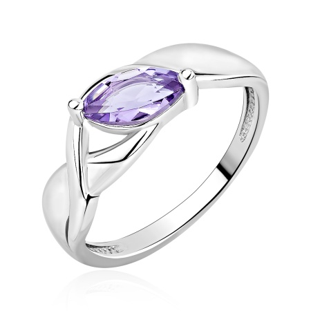 Купить кольцо из серебра с аметистом в интернет-магазине KRASNOE