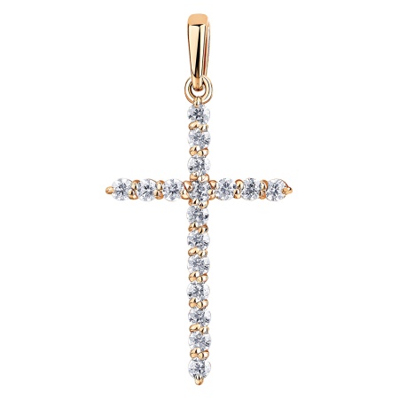 Подвеска из серебра с фианитами