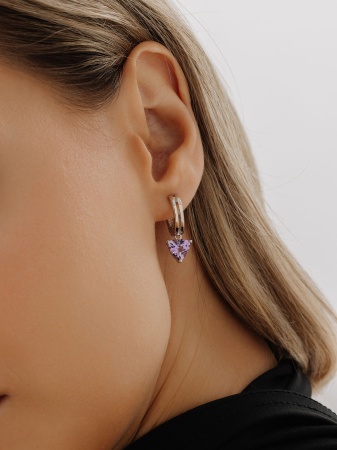 Серьги из серебра с аметистами