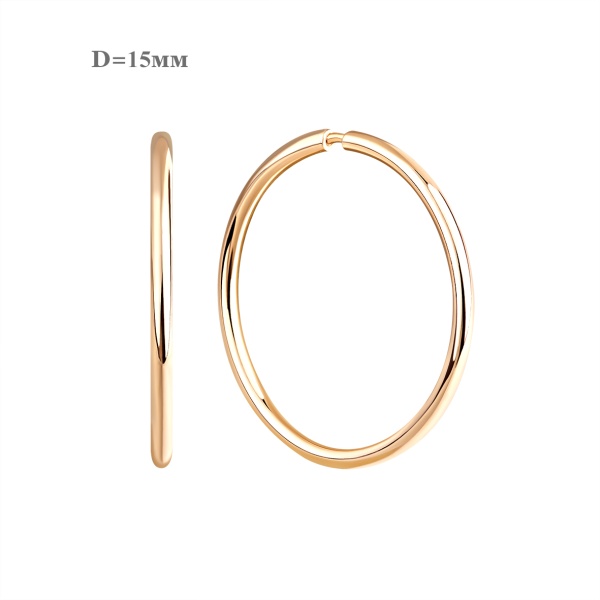 Серьги из серебра без вставок 2320402815 от KRASNOE, металл Серебро, вставка Без вставок