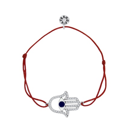 Купить браслет из серебра с эмалью и фианитами