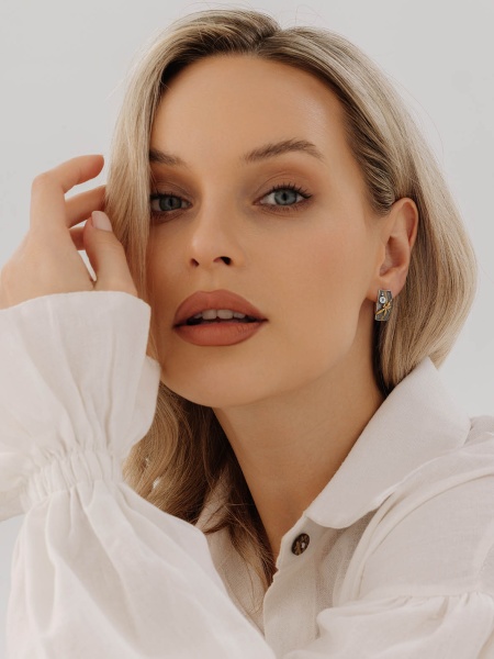 Серьги из серебра с топаз свисс 2317071765-73 от KRASNOE, металл Серебро, вставка Топаз Swiss