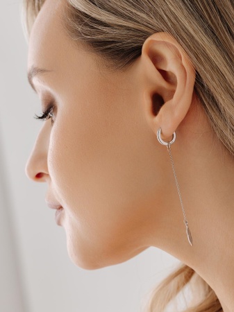 Серьги из серебра без вставок