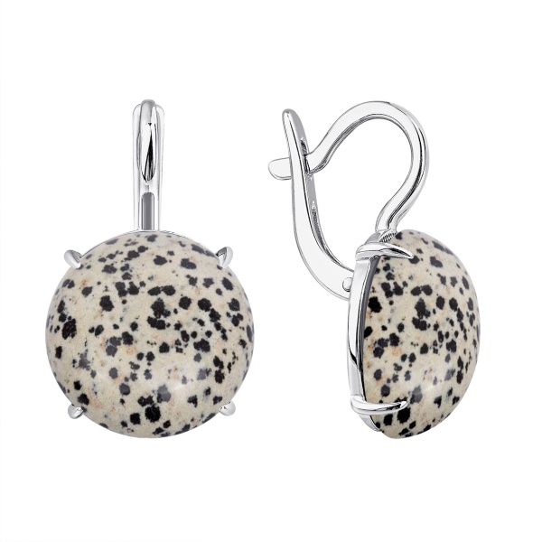 Серьги из серебра с яшмой в ювелирном интернет-магазине