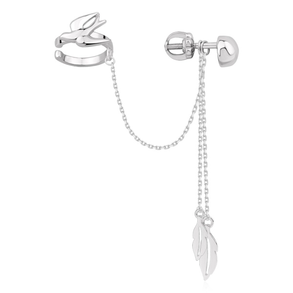 Серьги из серебра без вставок в ювелирном интернет-магазине