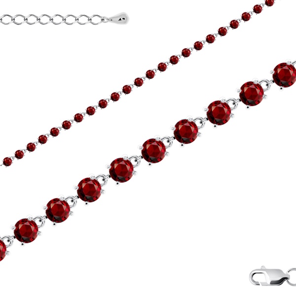 Купить браслет из серебра с гранатами Купить браслет из серебра с гранатами