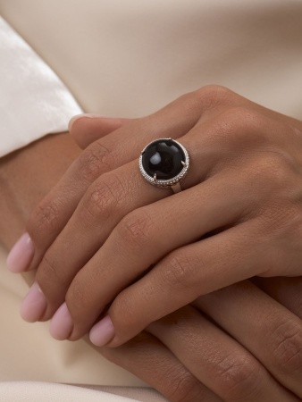 Купить кольцо из серебра с агатом в интернет-магазине KRASNOE