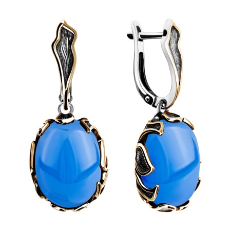 2317395170-70 Серьги (Ag 925) 2317395170-70 от KRASNOE, металл Серебро, вставка Агат