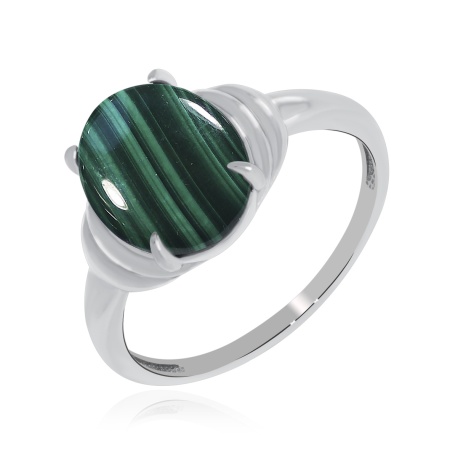 Купить кольцо из серебра с малахитом в интернет-магазине KRASNOE