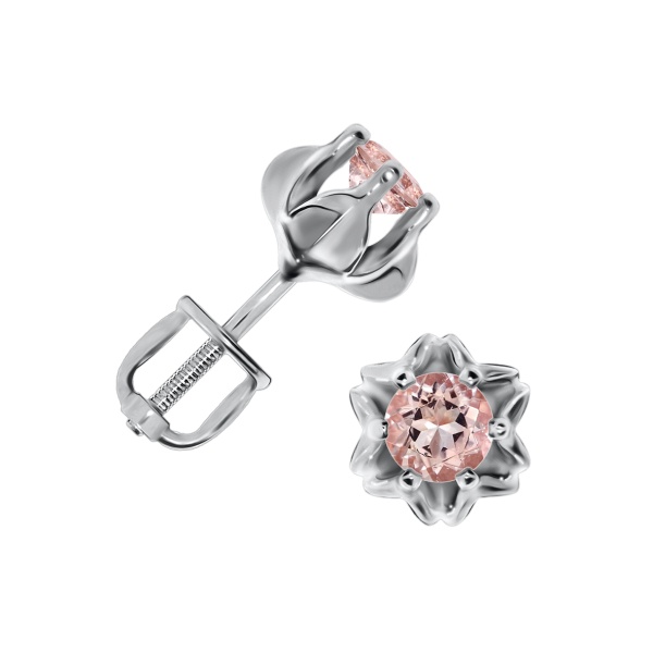 Пусеты из серебра с кристалл ювелирныйами 2340290152-35 от KRASNOE, металл Серебро, вставка Кристалл ювелирный