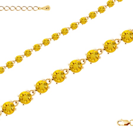 Купить браслет из серебра с цитринами