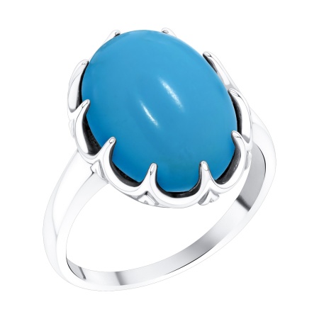 Купить кольцо из серебра с бирюзой в интернет-магазине KRASNOE