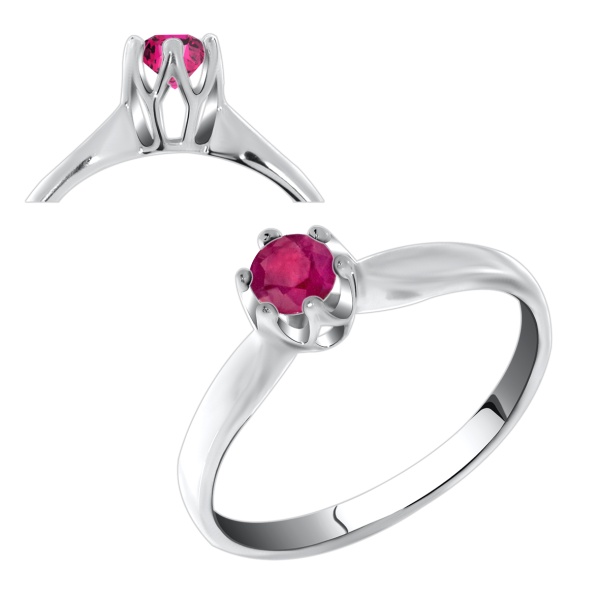 Кольцо из серебра с корундом со скидкой