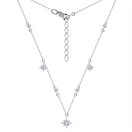 Колье из серебра с фианитом 8340205078л-9-40