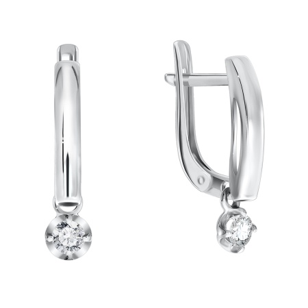 Серьги из серебра с фианитами 2340200039-2 от KRASNOE, металл Серебро, вставка Фианит