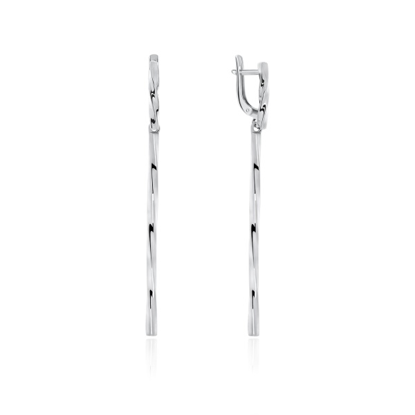 Серьги из серебра без вставок со скидкой