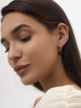 Серьги из серебра с агатами