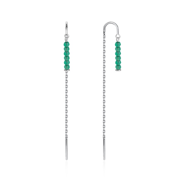 Серьги из серебра с агатами в ювелирном интернет-магазине