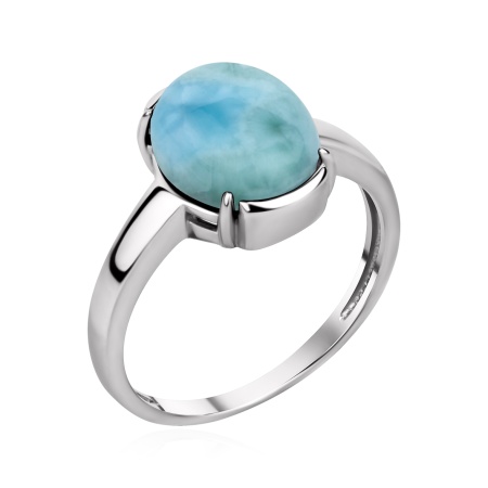 Купить кольцо из серебра с ларимаром в интернет-магазине KRASNOE