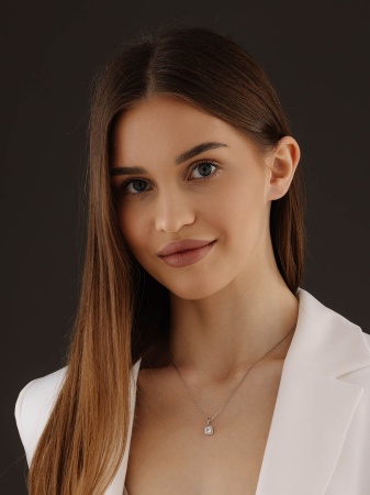 Купить подвеска из серебра с топазом и фианитами