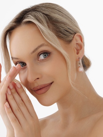 Серьги из серебра с жемчугом