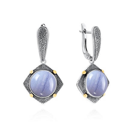 Серьги из серебра с агатами 2317392403-84 от KRASNOE, металл Серебро, вставка Агат