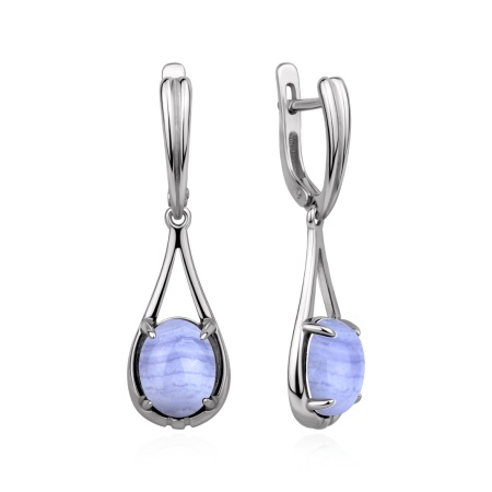 Серьги из серебра с агатами