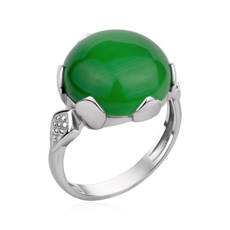 Купить кольцо из серебра с кошачим глазом в интернет-магазине KRASNOE