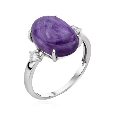 Купить кольцо из серебра счароитом в интернет-магазине KRASNOE