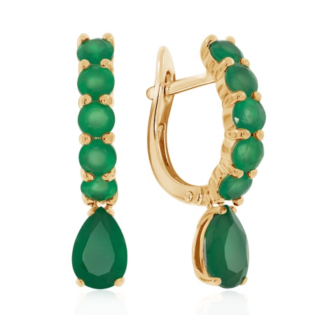 Серьги из серебра с агатами