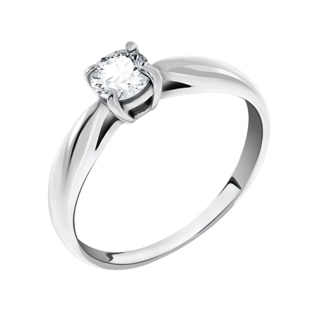 Кольцо из серебра с фианитом со скидкой