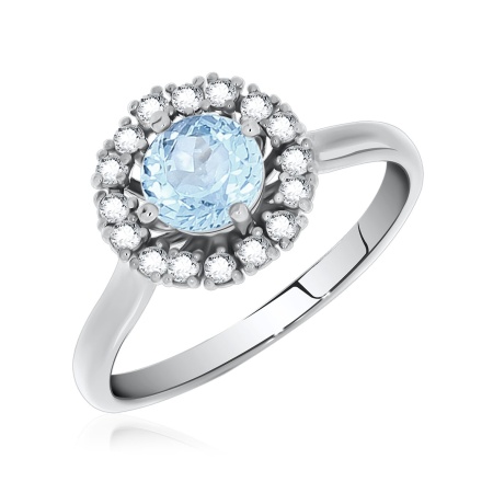 Кольцо из серебра с фианитами со скидкой