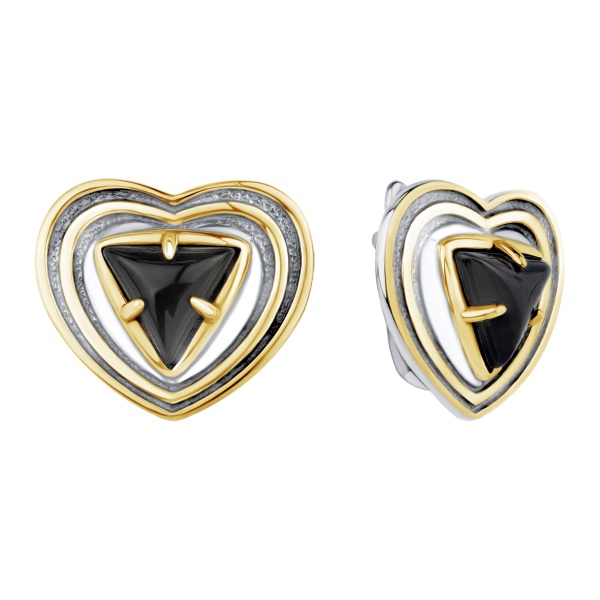 Серьги из серебра с агатом