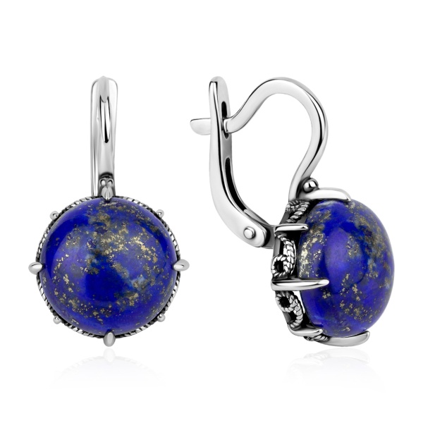 Серьги из серебра с лазуритами