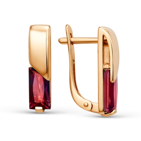 Серьги из золота с гранатом