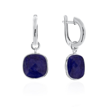 Серьги из серебра с агатом