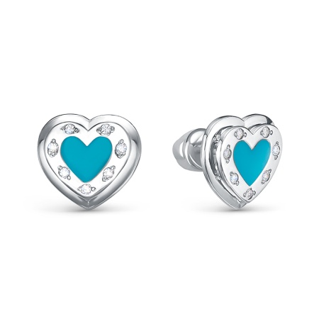 Серьги из серебра с0503138 от KRASNOE, металл Серебро, вставка Эмаль и фианиты