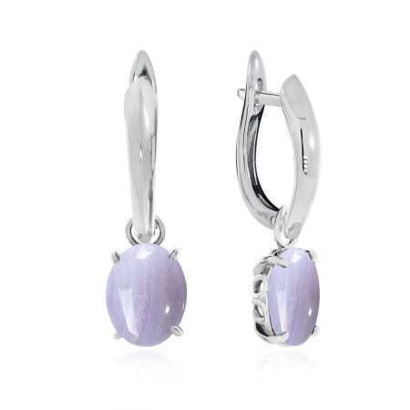 Серьги из серебра с агатом
