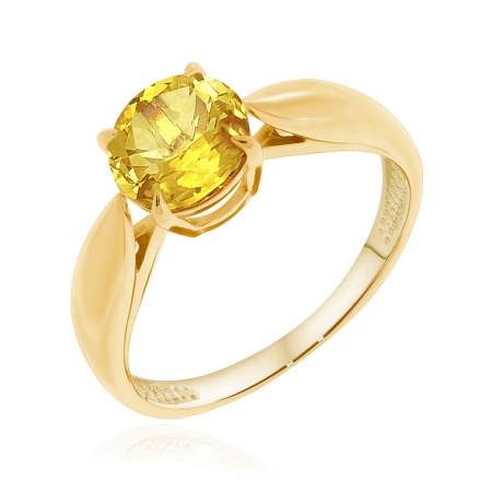 Купить кольцо из серебра с цитрином в интернет-магазине KRASNOE