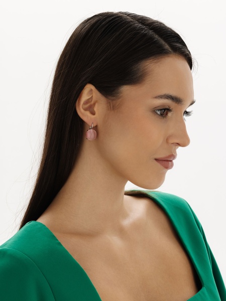 Серьги из серебра с кошачим глазом в ювелирном интернет-магазине