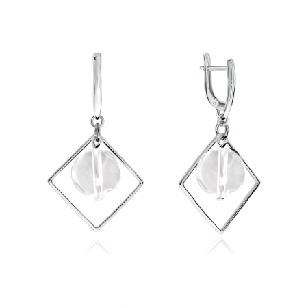 Серьги из серебра с хрусталём