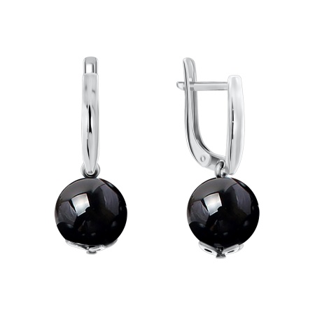 Серьги из серебра с агатами 2340390307-2-20 от KRASNOE, металл Серебро, вставка Агат ледяной