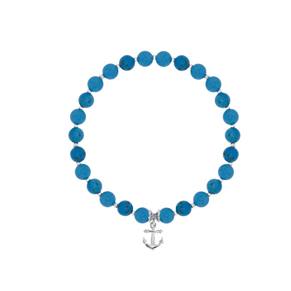 Купить браслет из серебра с бирюзой и бирюзой