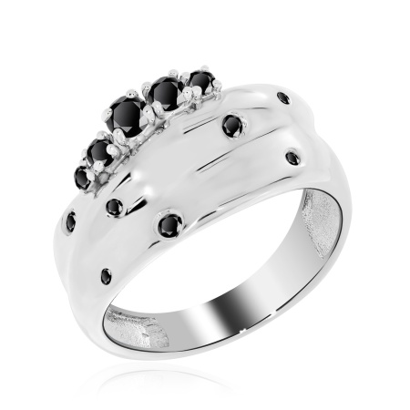 Кольцо из серебра с ситаллами со скидкой