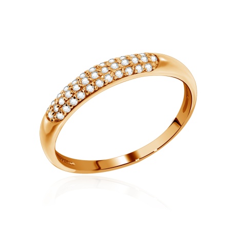 Кольцо из серебра с фианитами со скидкой