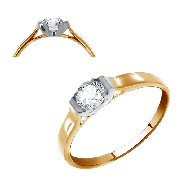 Купить кольцо из серебра с фианитом в интернет-магазине KRASNOE